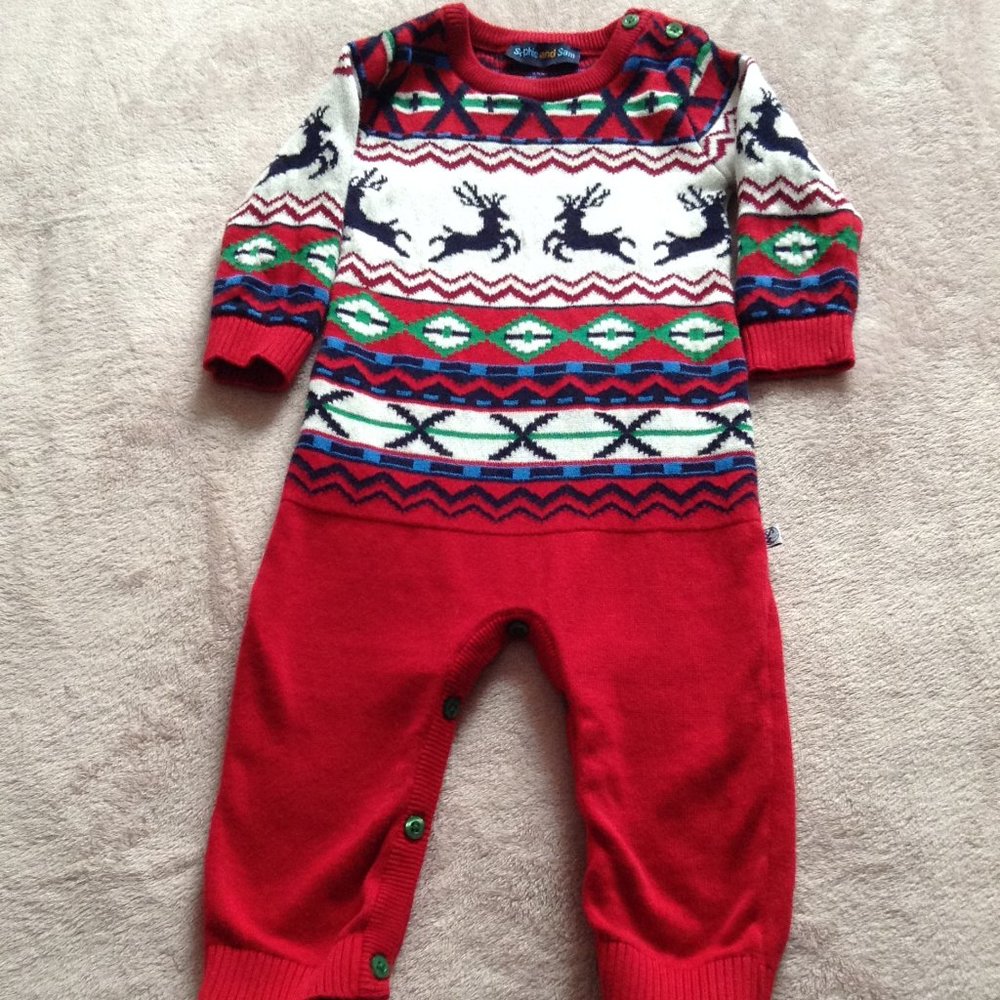 Christmas Sweater Onesie by Sophie & Sam
